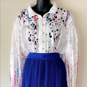 Long Sleeve Pastel Blouse